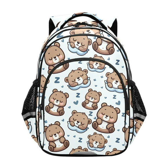 ALAZA Cute Sleeping Bears School Backpack Elementary Bag Bookbag Travel Rucksack