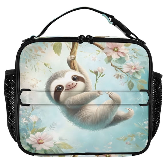 ALAZA Cute Sloth Insulated Lunch Box Lunch Bag Cooler Tote with Shoulder Strap