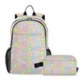 thumbnail image 1 of ALAZA Cute Small Flowers School Backpack Lunch Box Set Student Bookbag, 1 of 7