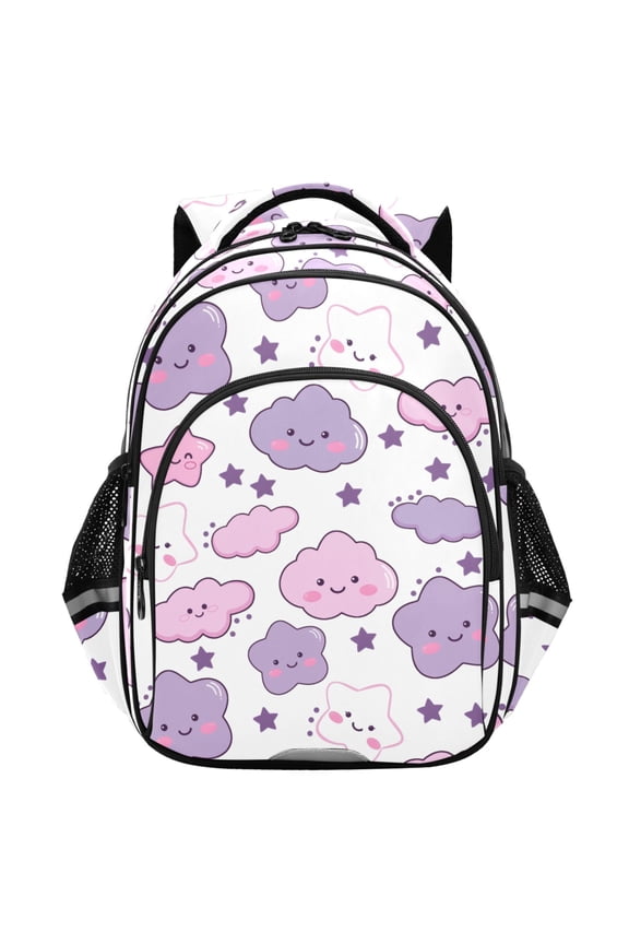Cute Stars Cloud School Backpack Elementary Bag Student Bookbag Travel Rucksack
