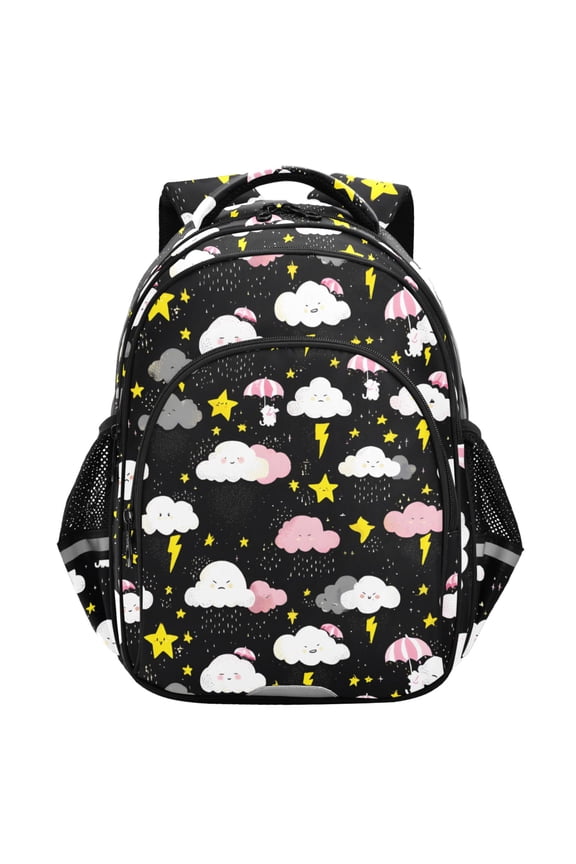 Cute Stars Cloud School Backpack Elementary Bag Student Bookbag Travel Rucksack