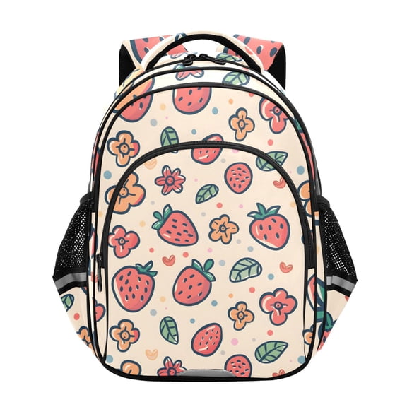 ALAZA Cute Strawberry School Backpack Elementary Bag Bookbag Travel Rucksack