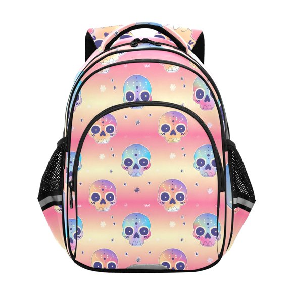 ALAZA Cute Tie-dye Skull School Backpack Elementary Bag Bookbag Travel Rucksack