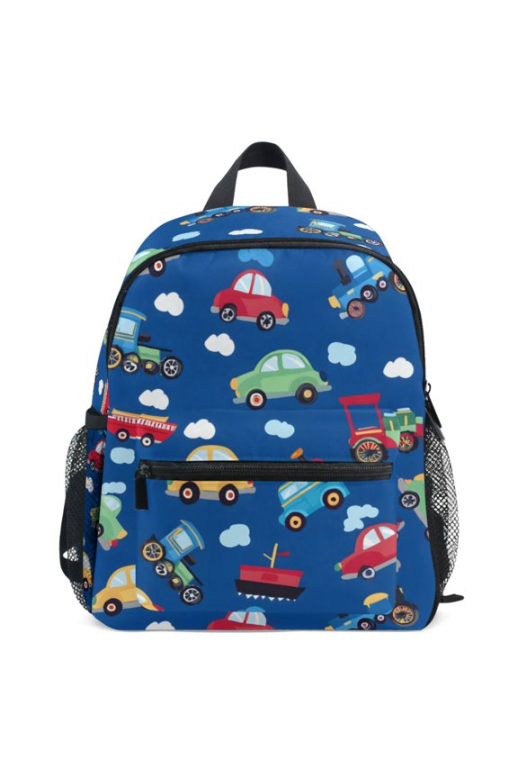 Cute Trucks Cloud Pattern School Backpack Student Bookbag Mini Bag