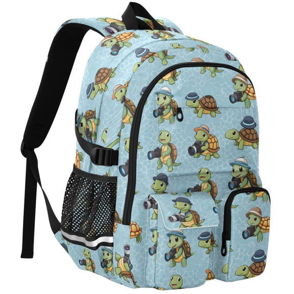 ALAZA Cute Turtle Camera Print Student Backpack School Bookbag Large Laptop Daypack Travel Bag