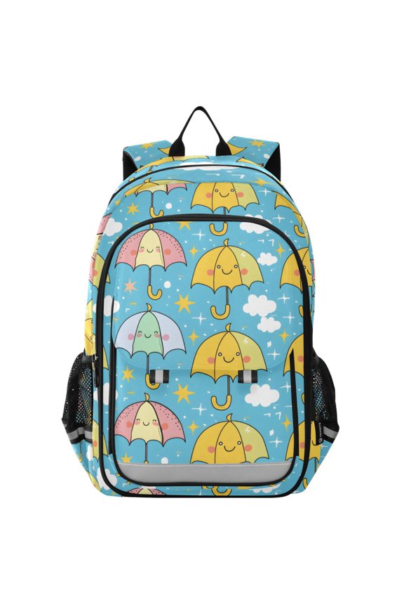 Cute Umbrella and Clouds Laptop Backpack Purse Travel Bag Casual School Bookbag Rucksack for Women Men