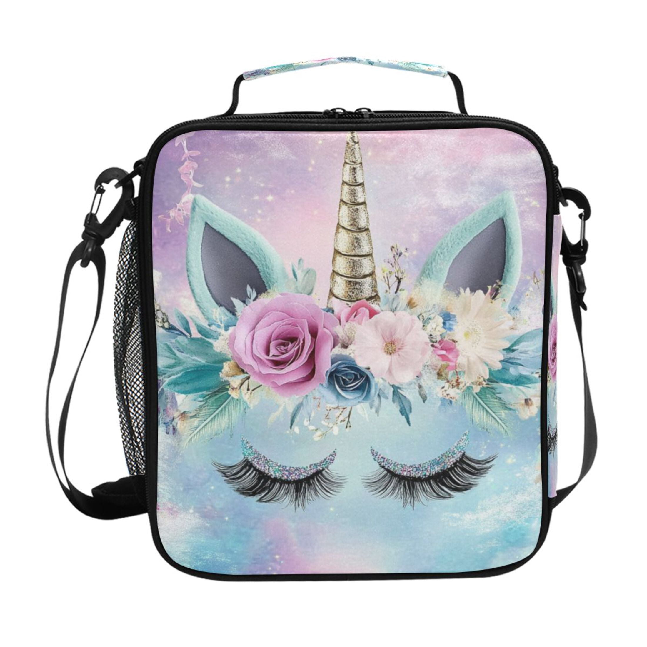 ALAZA Cute Unicorn Lunch Box Insulated Lunch Bag Reusable Thermal Cooler Tote School Picnic