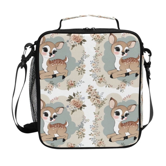 ALAZA Cute Vintage Deers Lunch Box Insulated Lunch Bag Reusable Thermal Cooler Tote School Picnic