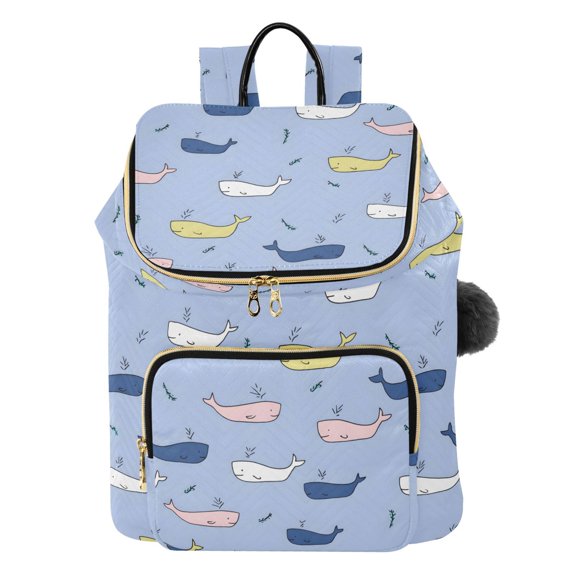 ALAZA Cute Whale Hand Draw Travel Backpack Laptop Bag Large Capacity Daypack