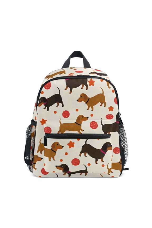 Dachshund Dog Balls School Backpack Small Bookbag Mini Bags