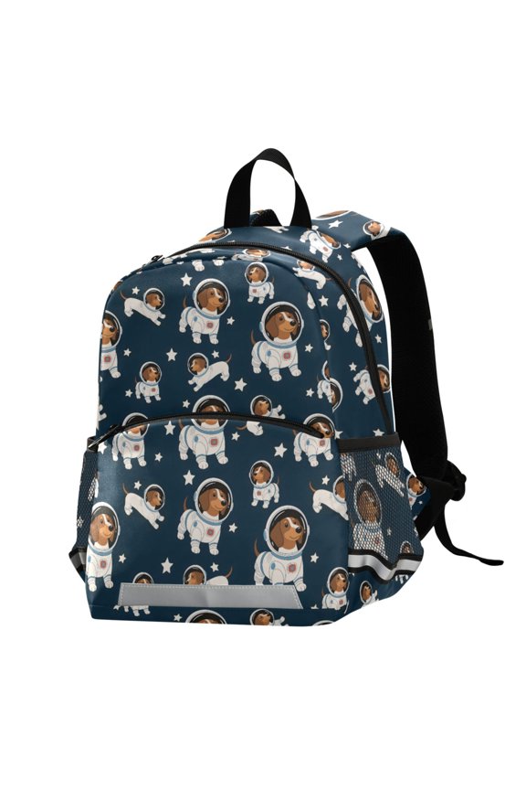Dachshund Dogs Astronaut School Backpack Elementary Student Bookbag