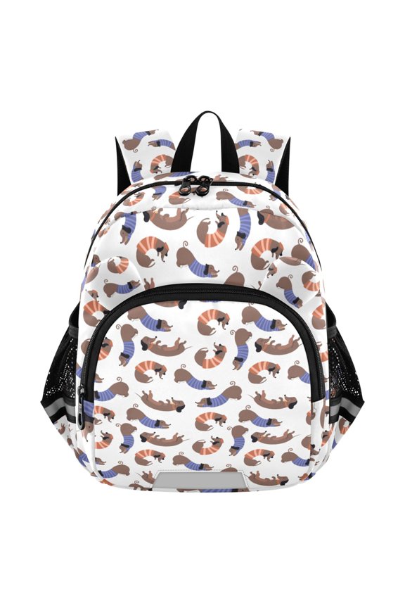 Dachshund Pattern Mini Backpack School Bookbag Age 3-7 Medium