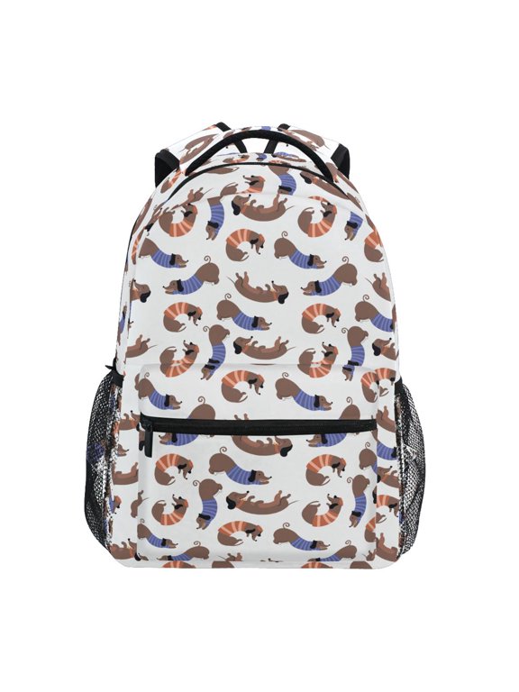 Dachshund Pattern Kids School Backpack Elementary Student Bookbag for Girls Boys Laptop Bags Travel Daypack