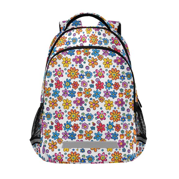 ALAZA Daisy Chamomile Flower Backpack Elementary School Bag Bookbag Travel Rucksack