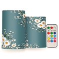 thumbnail image 1 of ALAZA Daisy Floral Art Pattern 2 PCs LED Flickering Flameless Candles with Remote Timer Battery Operated Candle, 1 of 7