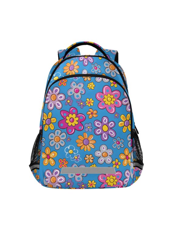 Daisy Floral Backpack Elementary School Bag Bookbag Travel Rucksack