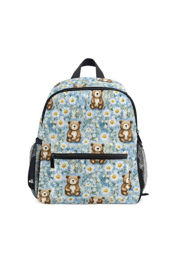 Daisy Flower Bear School Backpack Small Bookbag Mini Bags