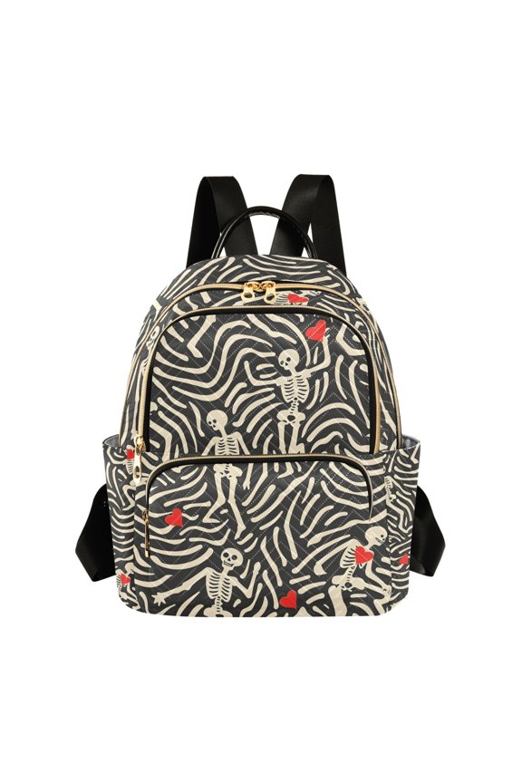 Dancing Skeletons Womens Travel Laptop Backpack Large Daypack Ladies Shoulder Bags S