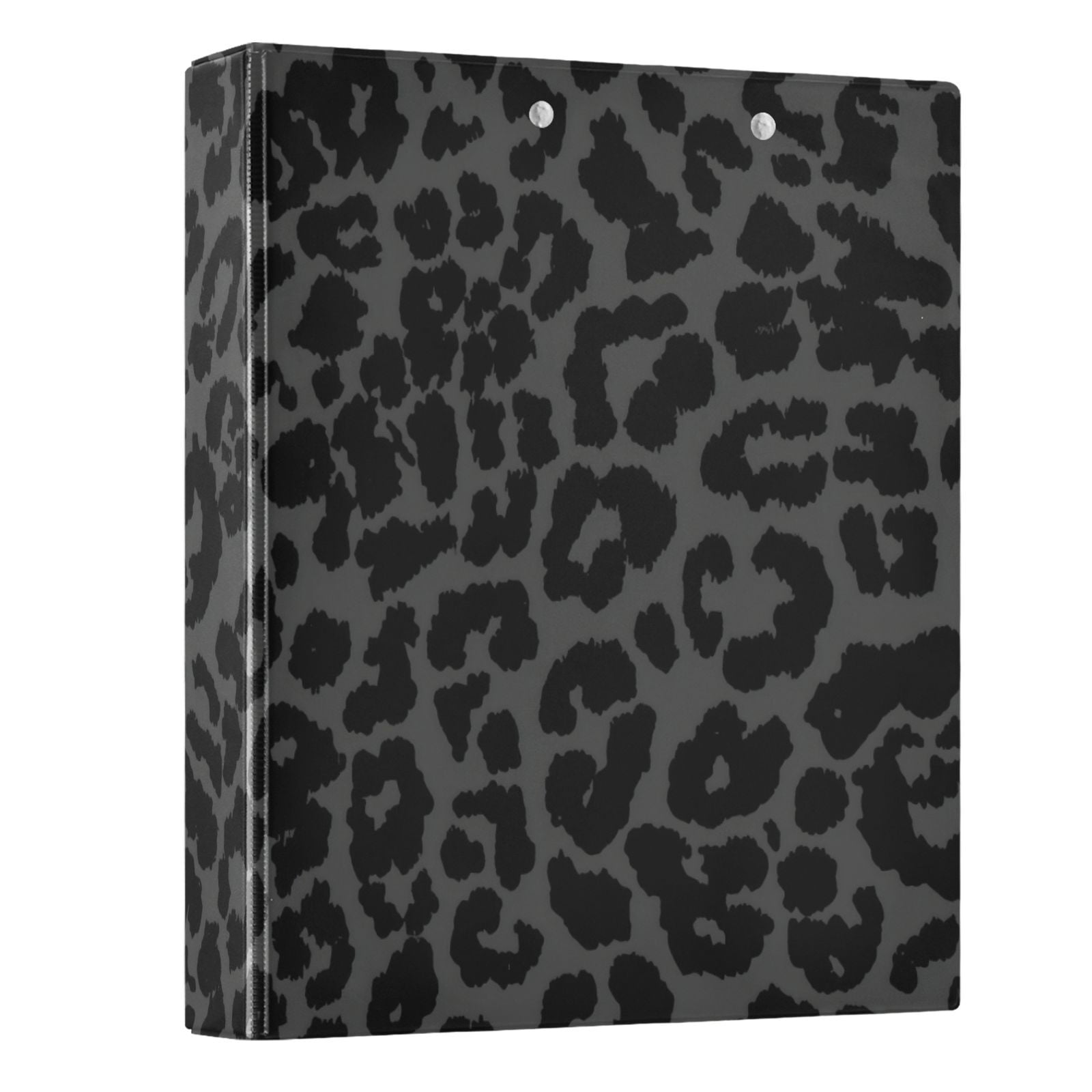 ALAZA Dark Gray Cheetah Leopard Print 3 Ring Binder 1.5 Inch Three Ring Office Binders w/ clipboard & 3 pockets, Hold 200 Sheets, 1 pc
