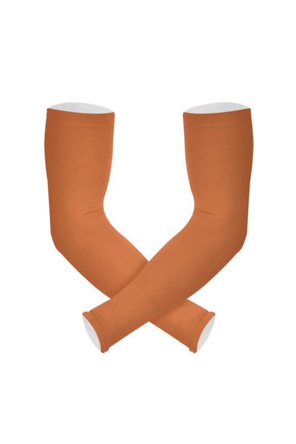 Dark Orange Paint UV Sun Protection Arm Sleeves UPF 50+ Compression Cooling Sleeve 1 Pair