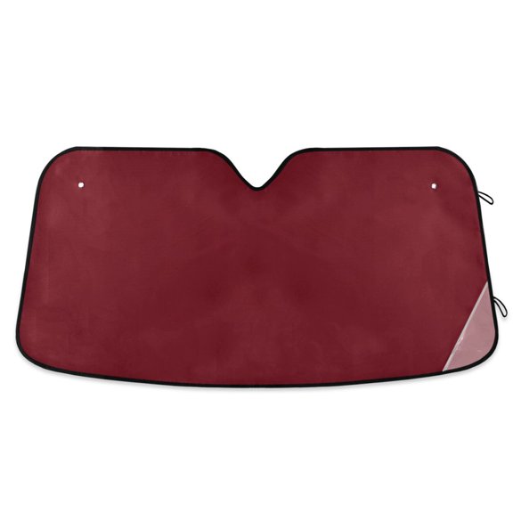 ALAZA Dark Red Windshield Sun Shade Car Foldable Sun Visor Block UV Rays Protector 53"x23.5"