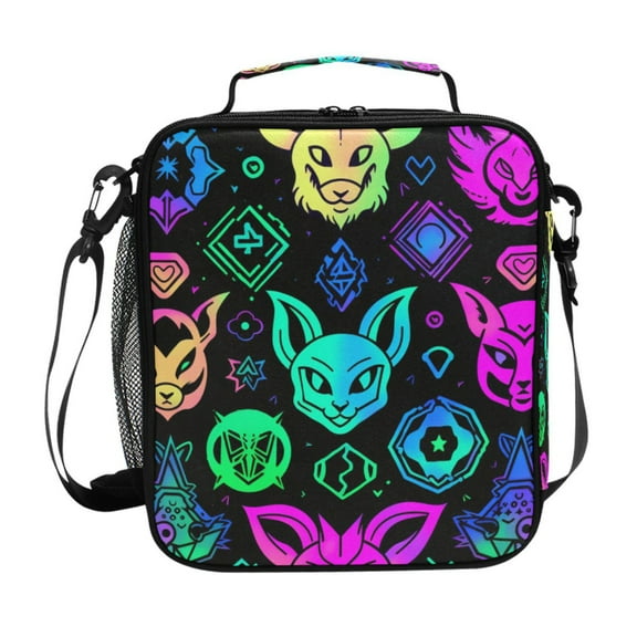 ALAZA Devil Magic Boho Purple Lunch Box Insulated Lunch Bag Reusable Thermal Cooler Tote School Picnic