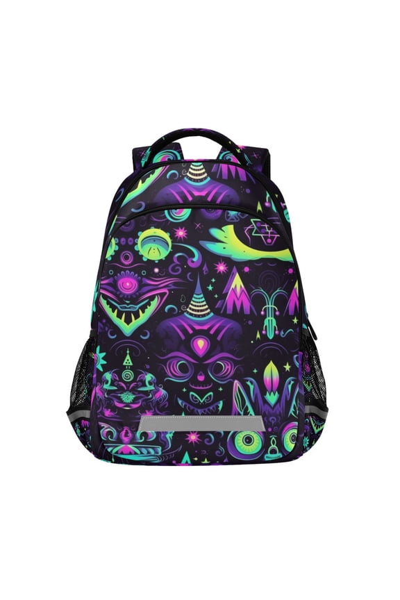 Devil Purple Magic Backpack Elementary School Bag Bookbag Travel Rucksack