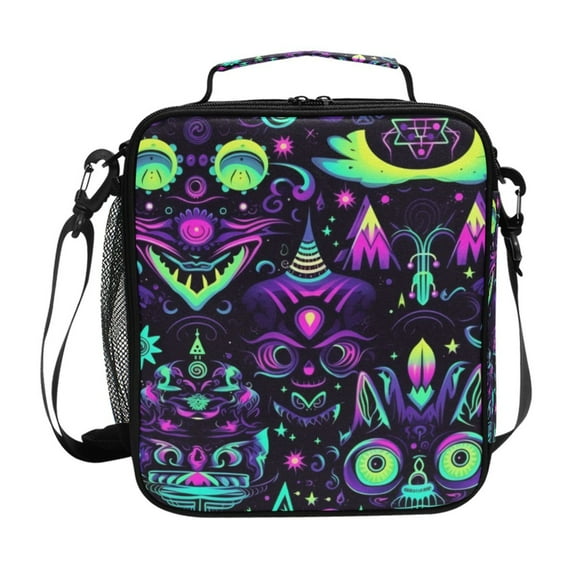ALAZA Devil Purple Magic Lunch Box Insulated Lunch Bag Reusable Thermal Cooler Tote School Picnic