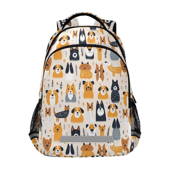 ALAZA Difference Cartoon Dogs Backpack Elementary School Bag Bookbag Travel Rucksack