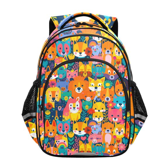 ALAZA Different Animals School Backpack Elementary Bag Bookbag Travel Rucksack