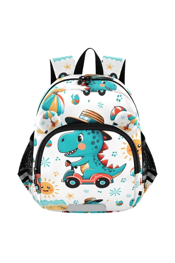 Dinosaur Driver Mini Backpack School Bookbag Age 3-7 Small