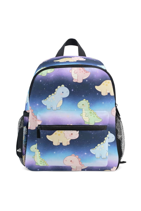 Dinosaur Galaxy Night Pattern School Backpack Student Bookbag Mini Bag