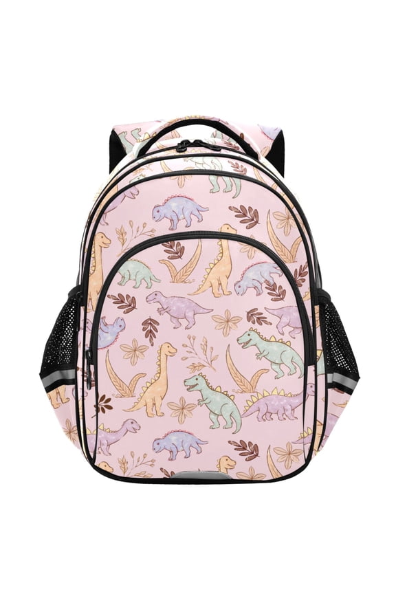 Dinosaurs Cartoon School Backpack Elementary Bag Student Bookbag Travel Rucksack
