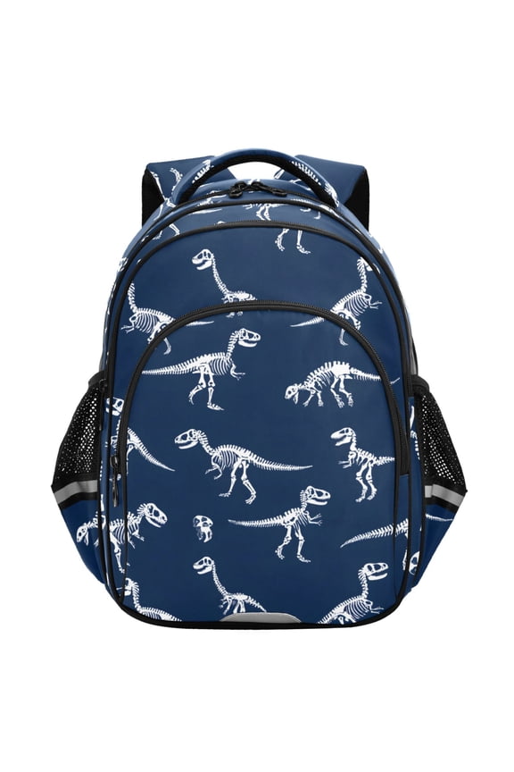 Dinosaurs Skeletons School Backpack Elementary Bag Student Bookbag Travel Rucksack