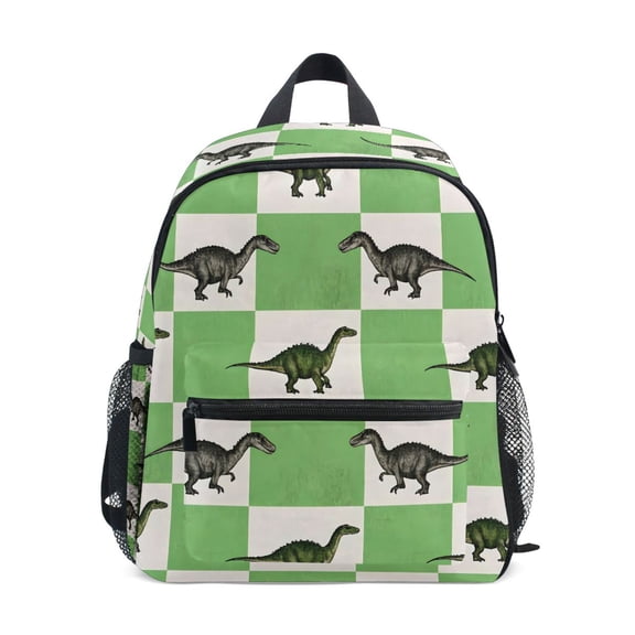 ALAZA Dinosaurs in Checkered School Backpack Small Bookbag Mini Bags