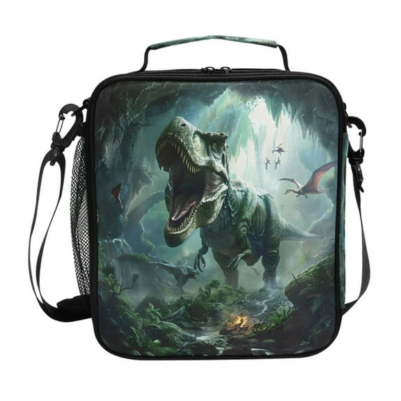 ALAZA Dinosaurs in Forest Lunch Box Insulated Lunch Bag Reusable Thermal Cooler Tote School Picnic
