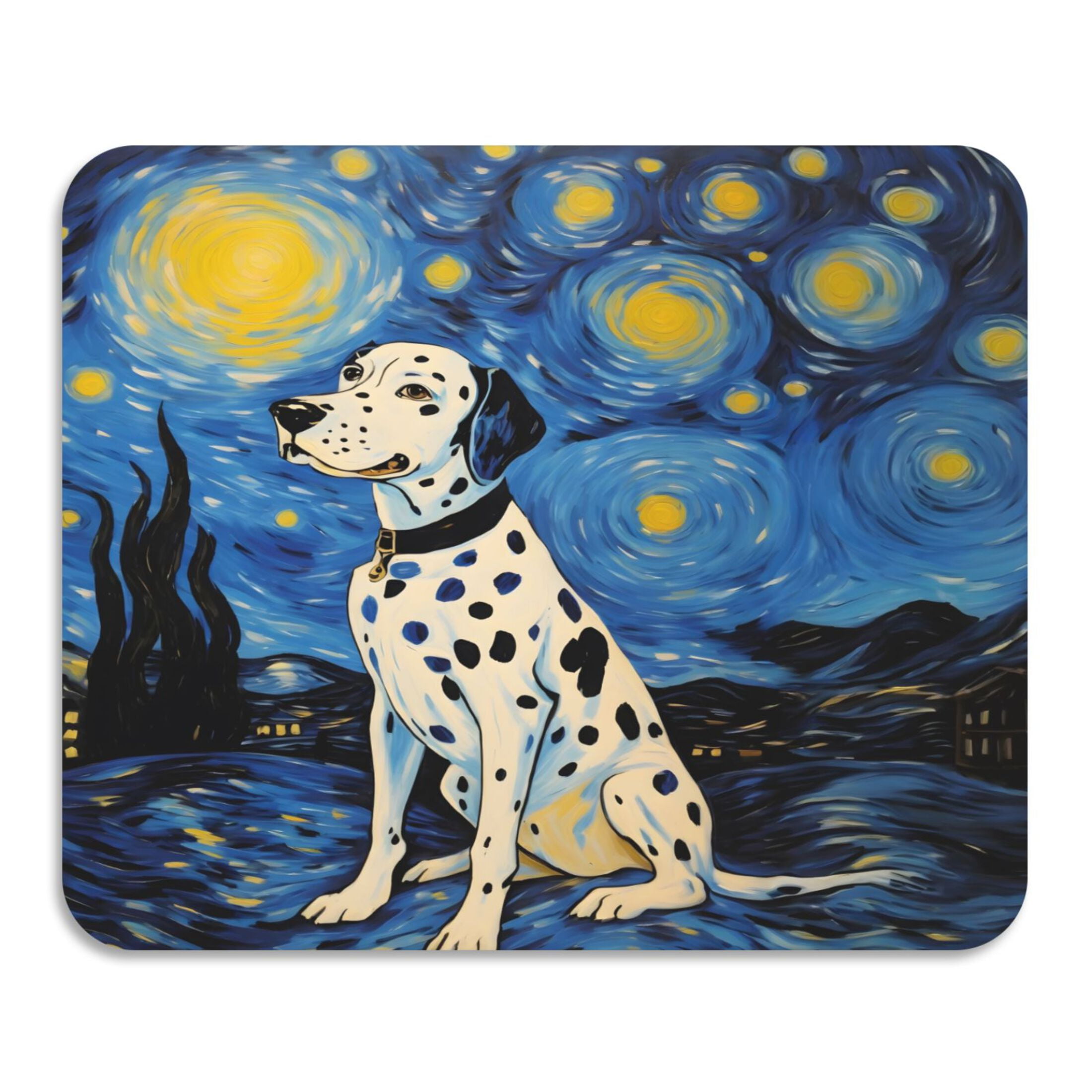 ALAZA Dish Drying Mat for Kitchen Dalmatian Starry Night Counter ...