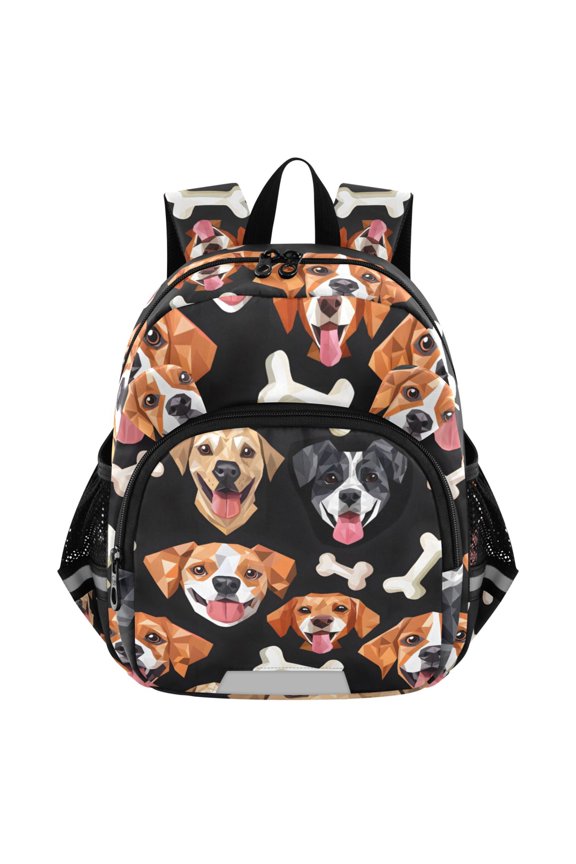 Dog Face and Bone Mini Backpack School Bookbag Age 3-7 Medium
