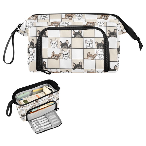 ALAZA Dog Probe Pattern Pencil Pouch Big Capacity Pencil Case Zipper ...