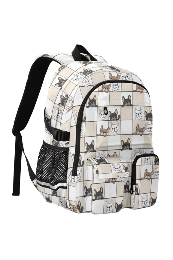 Dog Probe Print Student Backpack School Bookbag Large Laptop Daypack Travel Bag