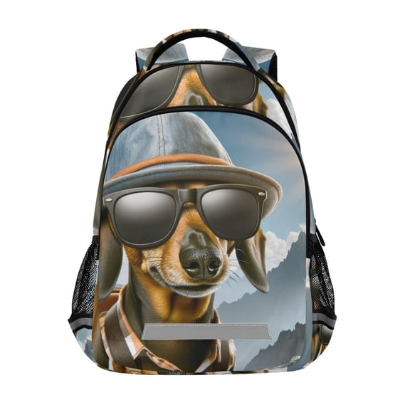 ALAZA Dog on Mountain Backpack Elementary School Bag Bookbag Travel Rucksack