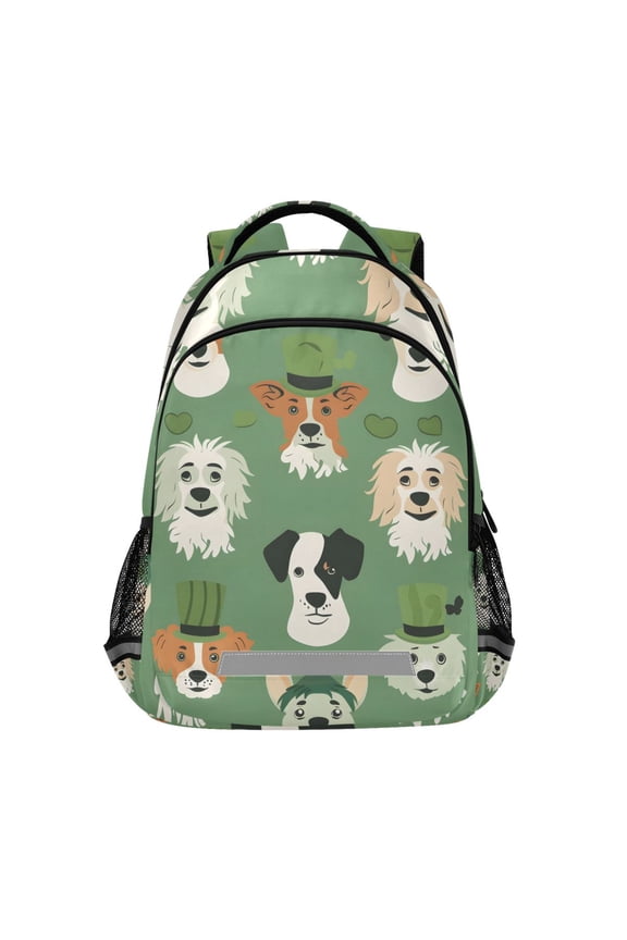 Dog with Hat Backpack Elementary School Bag Bookbag Travel Rucksack