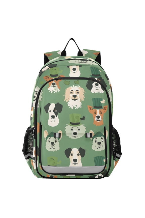 Dog with Hat Laptop Backpack Purse Travel Bag Casual School Bookbag Rucksack for Women Men
