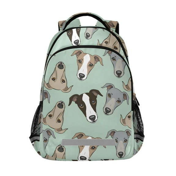 ALAZA Dogs Cartoon Heads Backpack Elementary School Bag Bookbag Travel Rucksack
