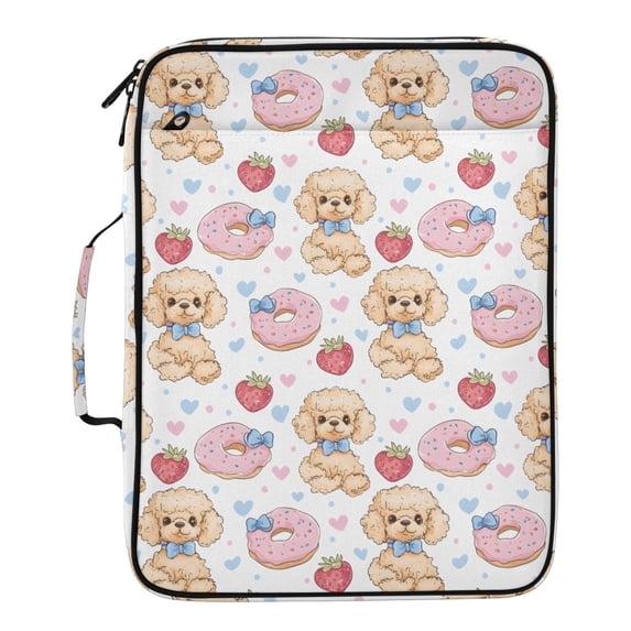 ALAZA Dogs Doughnuts Strawberry Pattern Expanding Accordion File Folder ...