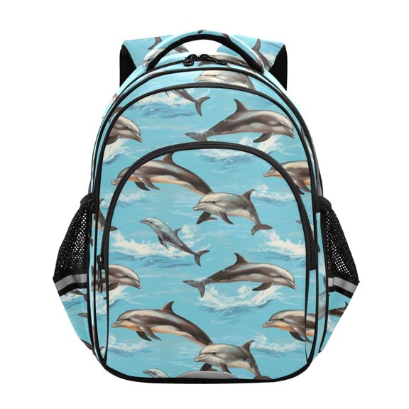 ALAZA Dolphins School Backpack Elementary Bag Bookbag Travel Rucksack
