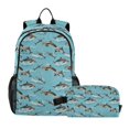 thumbnail image 1 of ALAZA Dolphins School Backpack Lunch Box Set Student Bookbag, 1 of 7