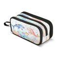 thumbnail image 1 of ALAZA Dolphins and Fish Pencil Case Bag 3 Compartment Pen Pouch Large Storage Holder Box Organizer, 1 of 8