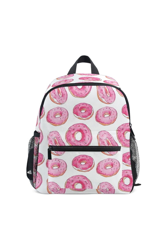 Donut Pattern School Backpack Small Bookbag Mini Bags