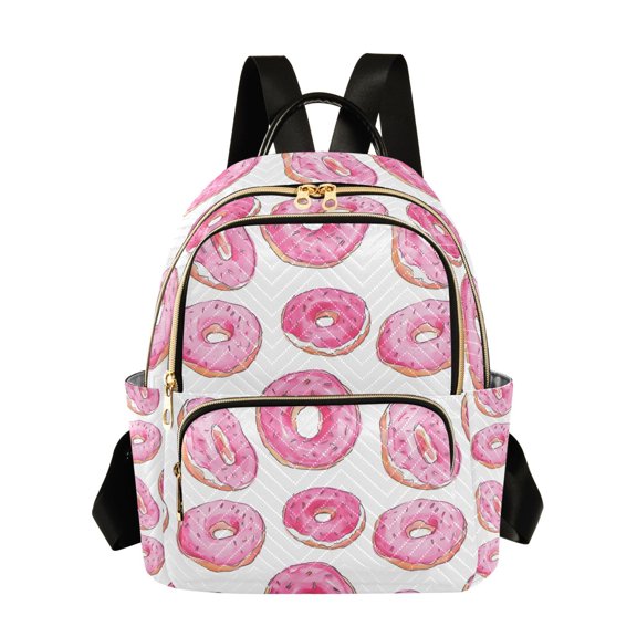 ALAZA Donut Pattern Womens Travel Laptop Backpack Large Daypack Ladies Shoulder Bags S